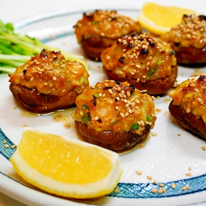 シイタケと味噌が相性抜群!椎茸のネギ味噌焼き